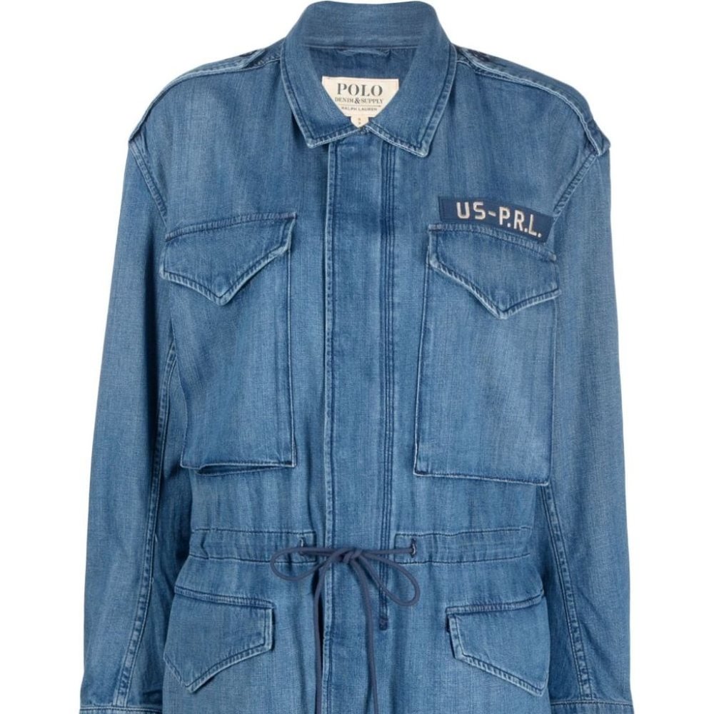 Polo Ralph Lauren Denim & Supply Women's Military Denim Jacket NWT Sz M